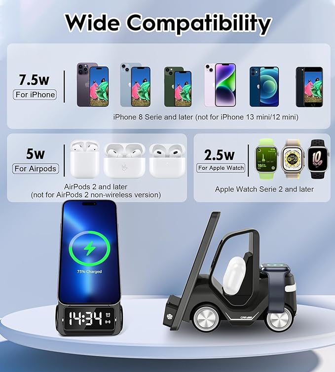 Forklift 6 in 1 Wireless Charger Station