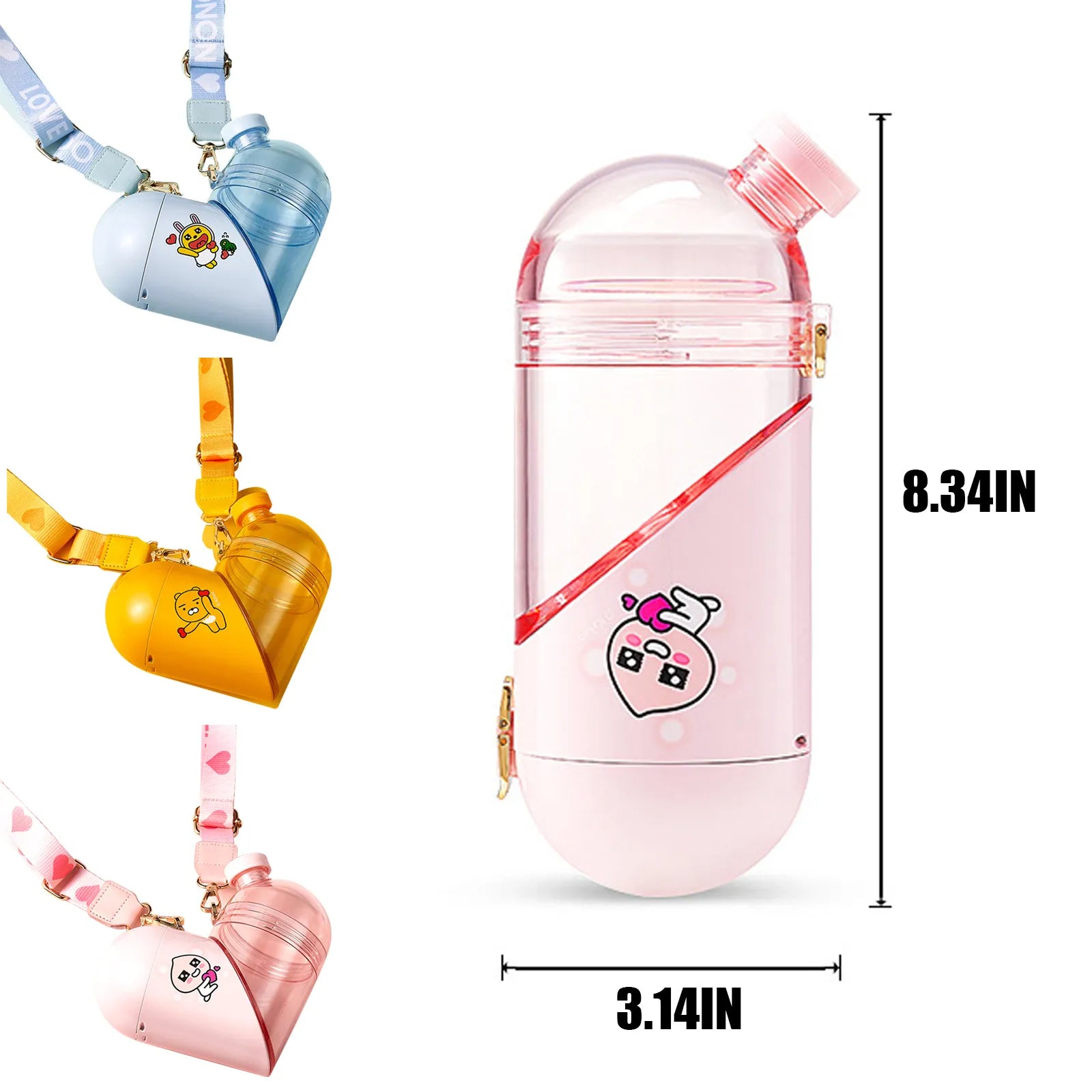 Sanlocu Heart Water Bottle Love Storage Cup