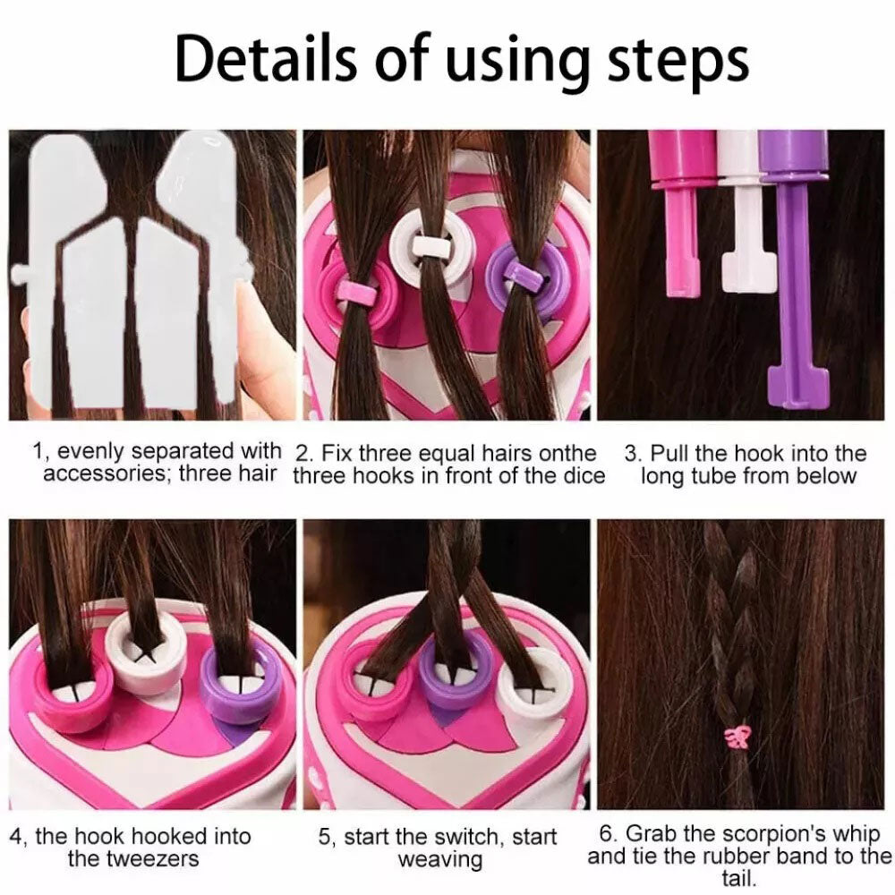 Automatic Hair Braider Electric DIY Hair Weave Machine Braid Hair Tools Twist Knitting Braiding Styling Tools for Girls Gift