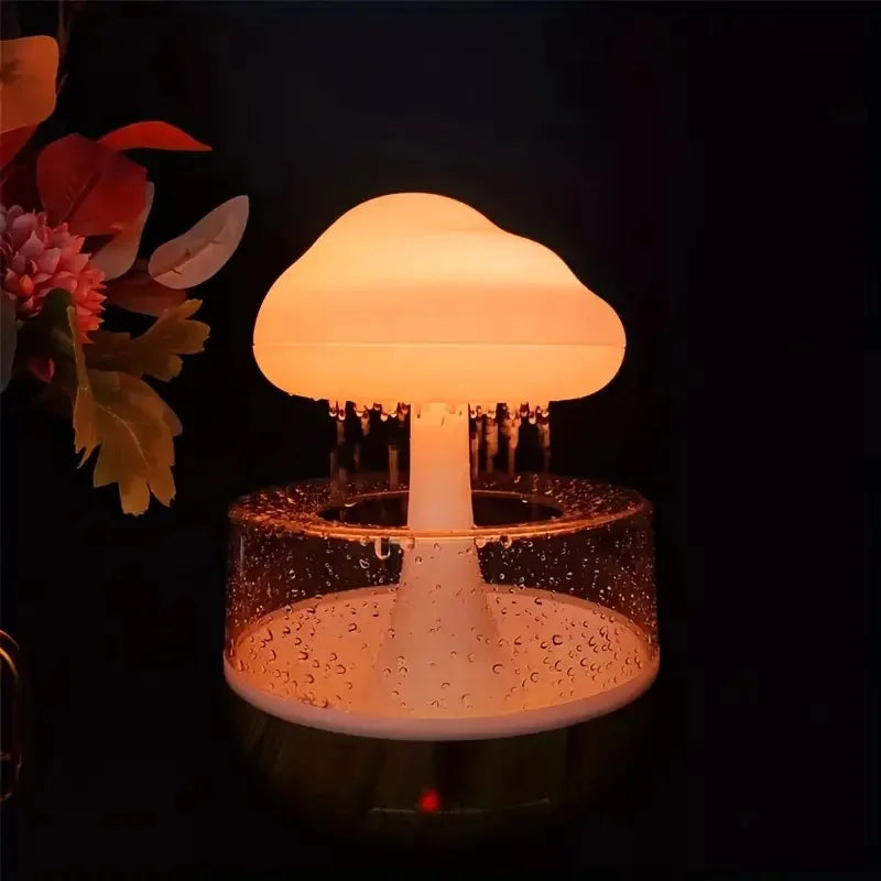 Rain Cloud Air Humidifiers 300ml with 7 Colors Mood Light Aroma Diffuser White Noise Raindrop Humidifiers for Home Bedroom Gift